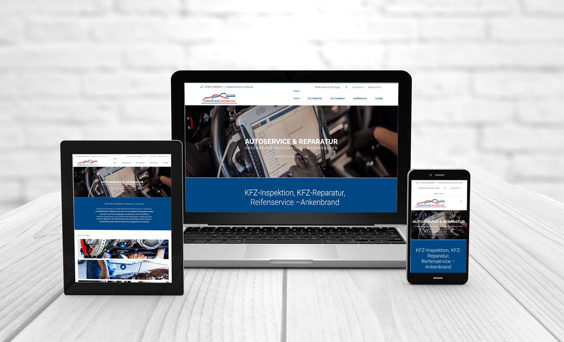 Professional web design, reference Ankenbrand Autoservice