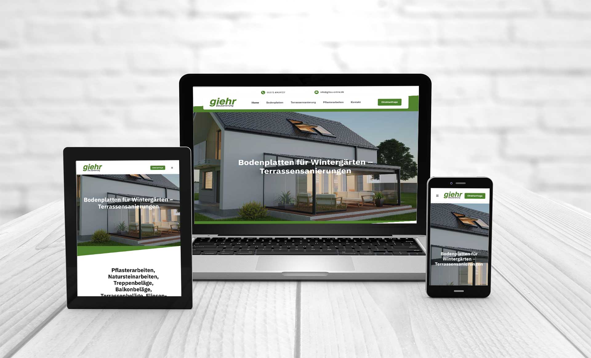 Professionelles Webdesign giehr Bausanierung