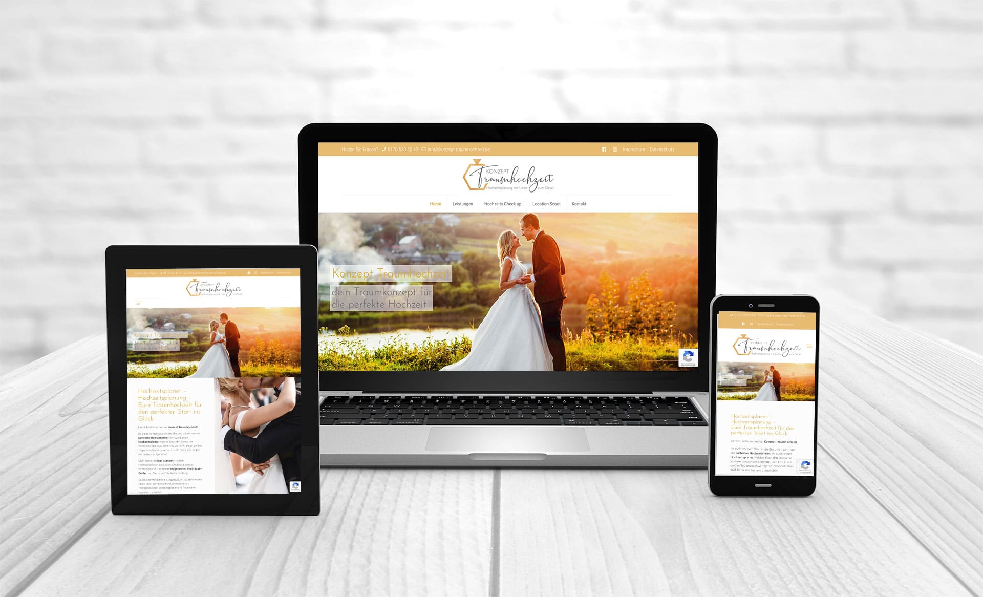 Professional web design, references wedding planner concept dream wedding