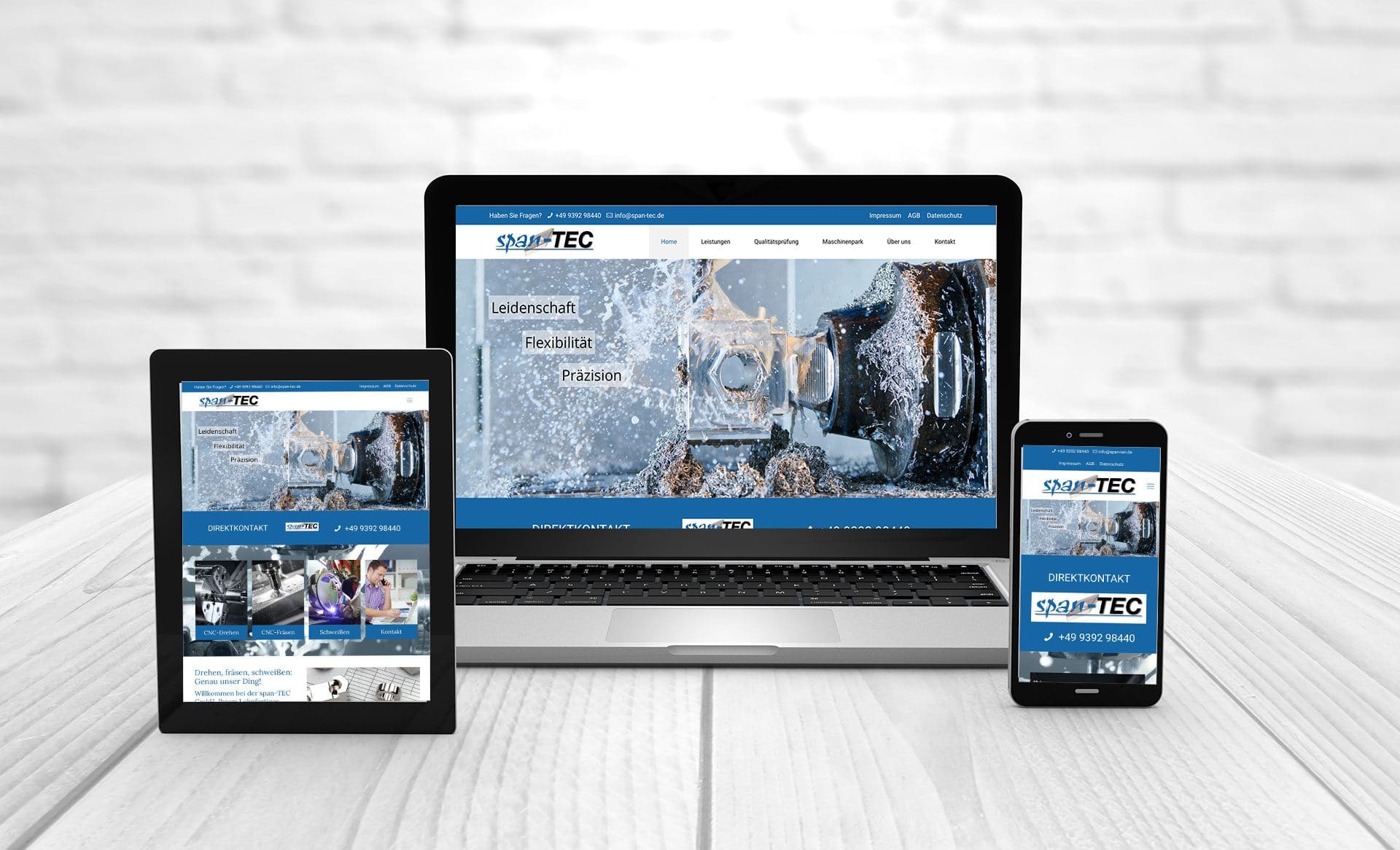 Professional web design, references Span-Tec