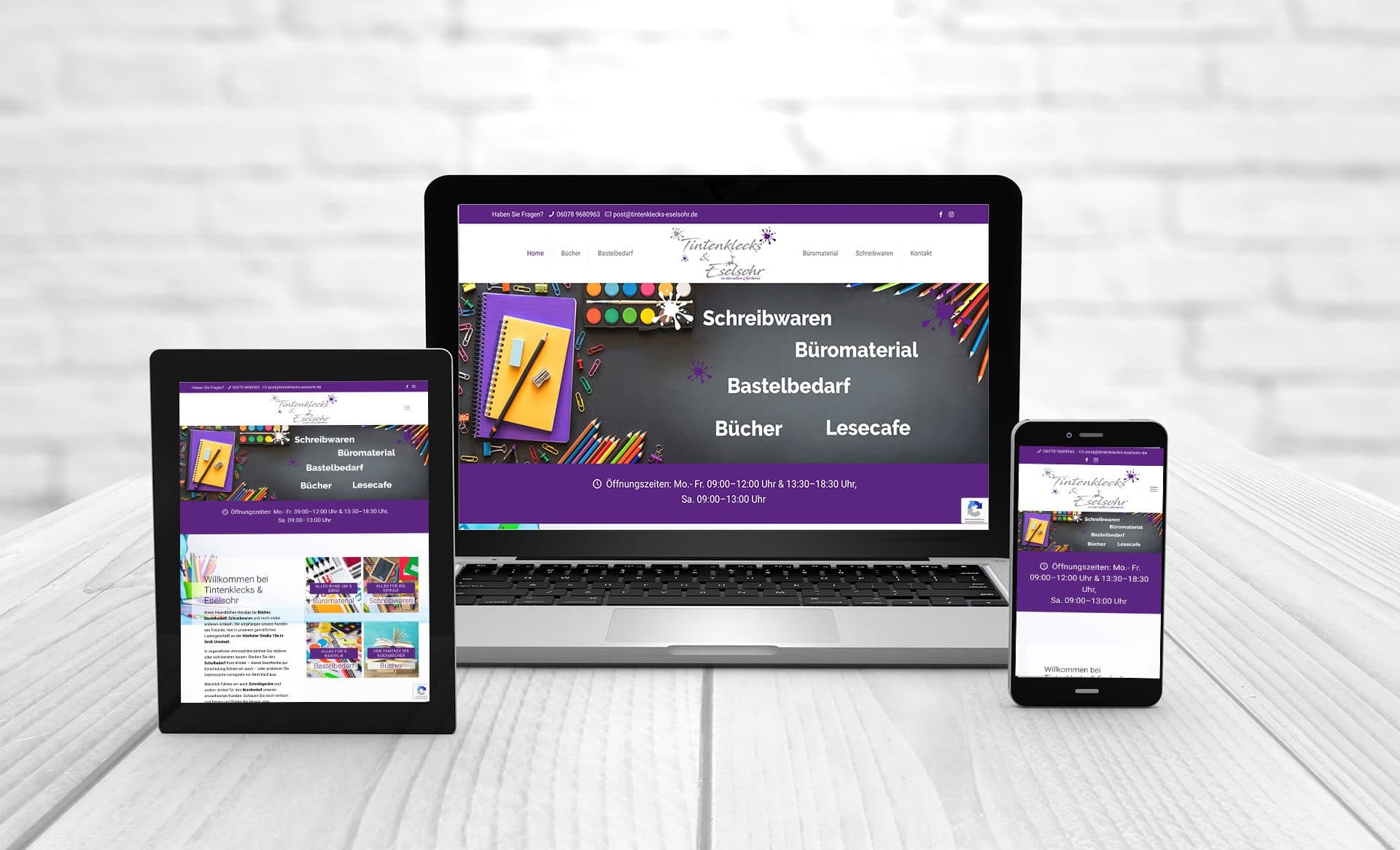 Professional web design, references inkblot dog-ear