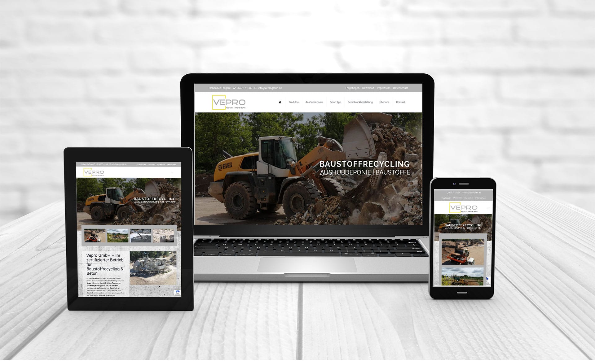 Professional web design, references Vepro-GmbH