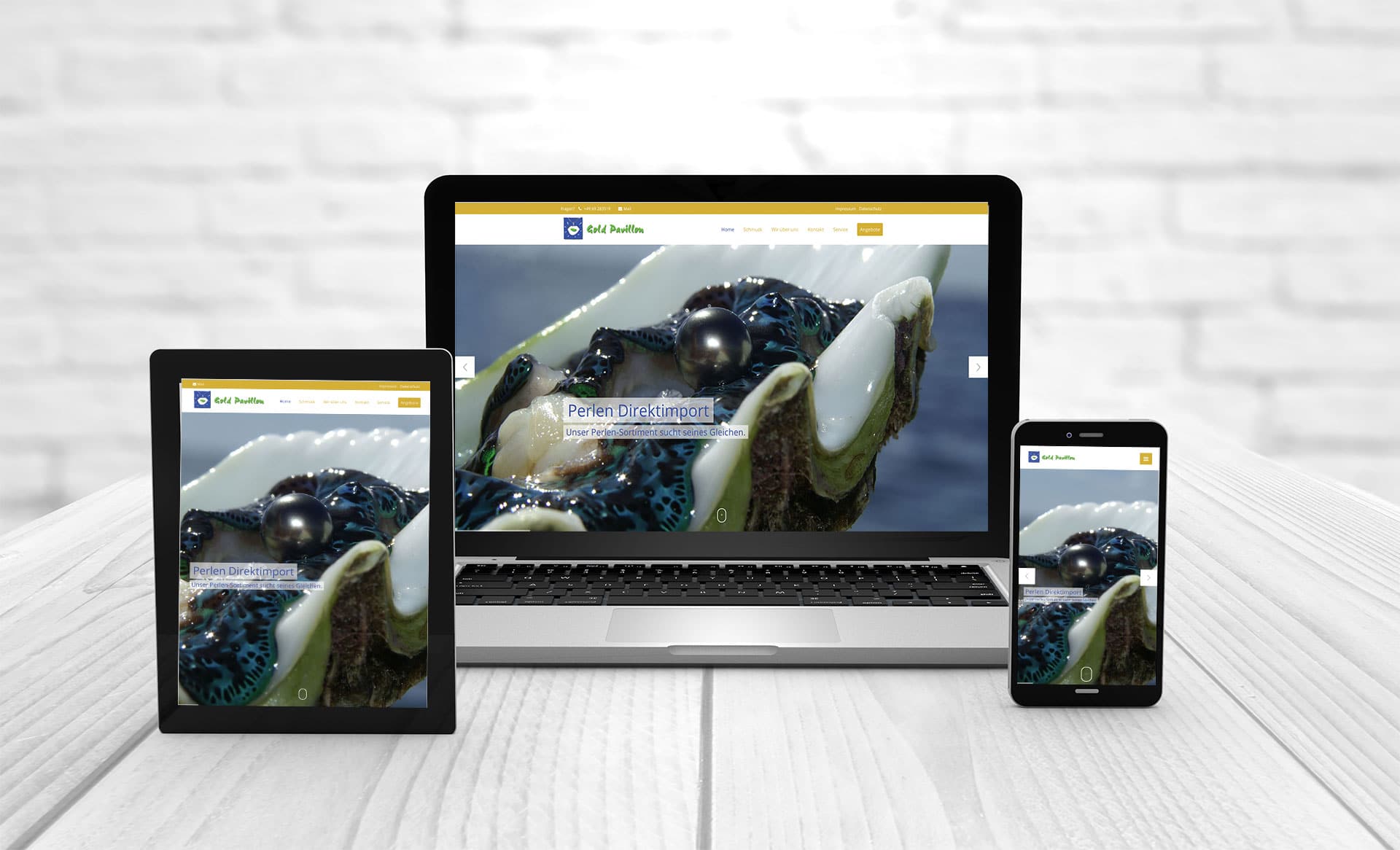 Professional web design, Gold Pavilion Frankfurt