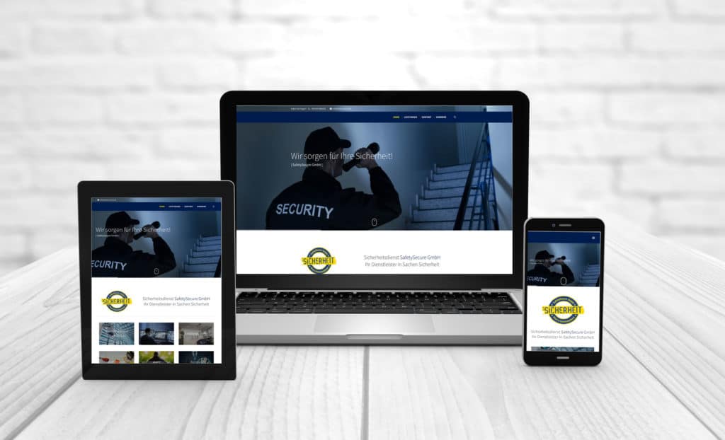 Professional web design Sicherheitsdienst Safety-Secure GmbH