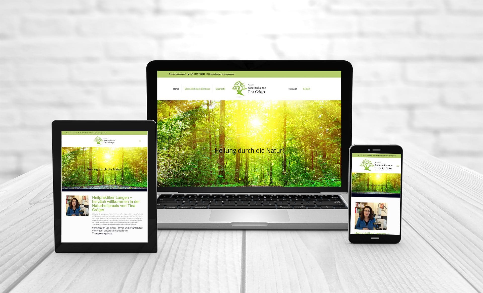 Professional web design Naturheilpraxis Tina Gröger | Long