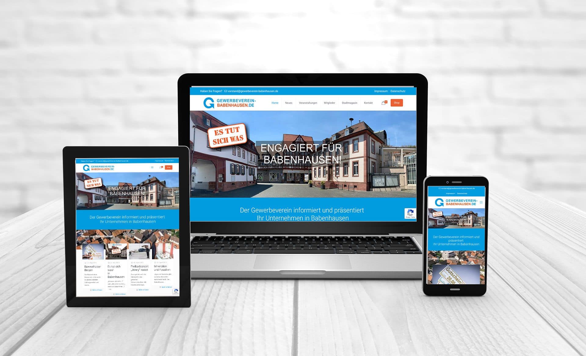 Professional web design, references trade association Babenhausen