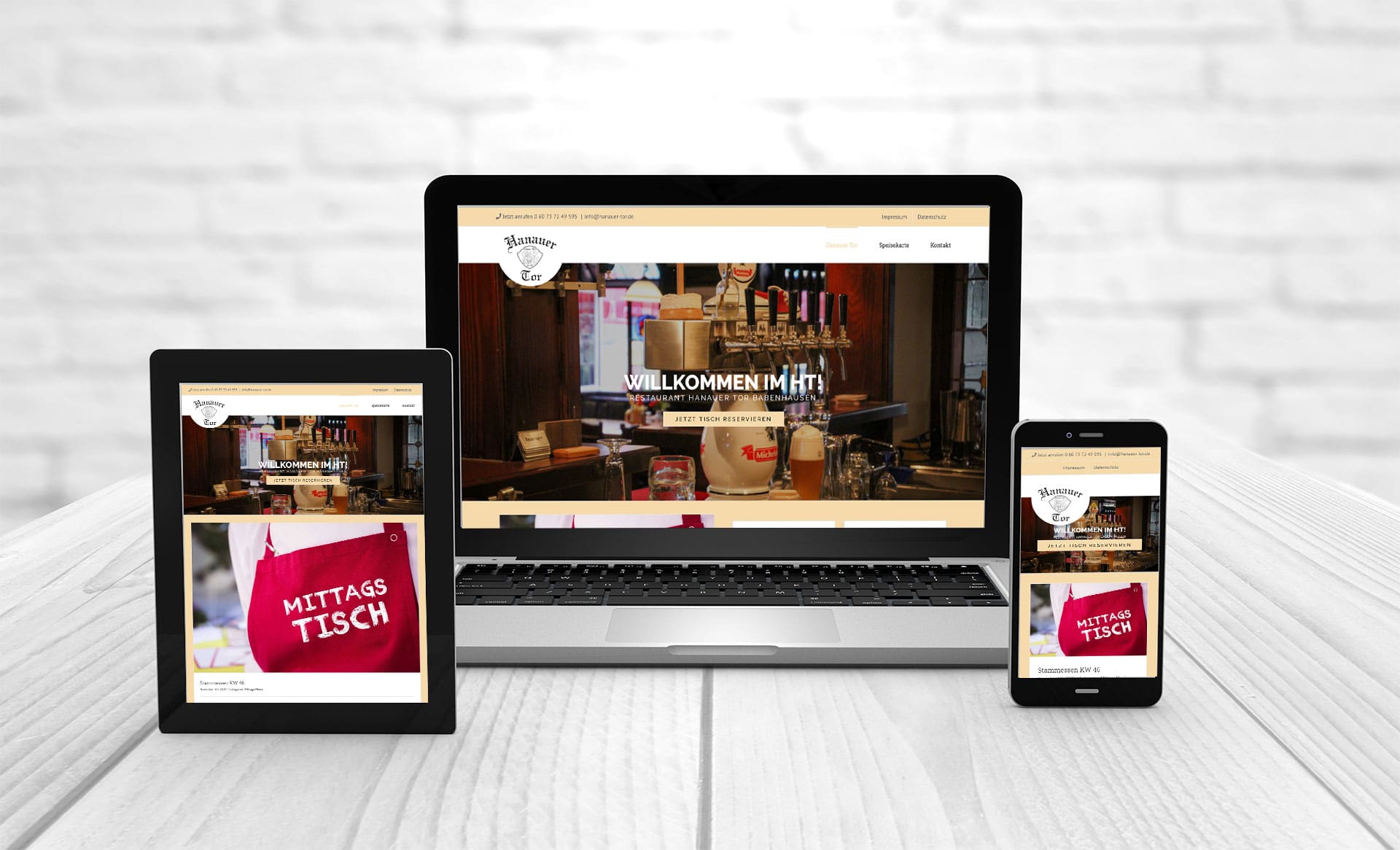 Professional web design, references Hanauer-Tor Babenhausen