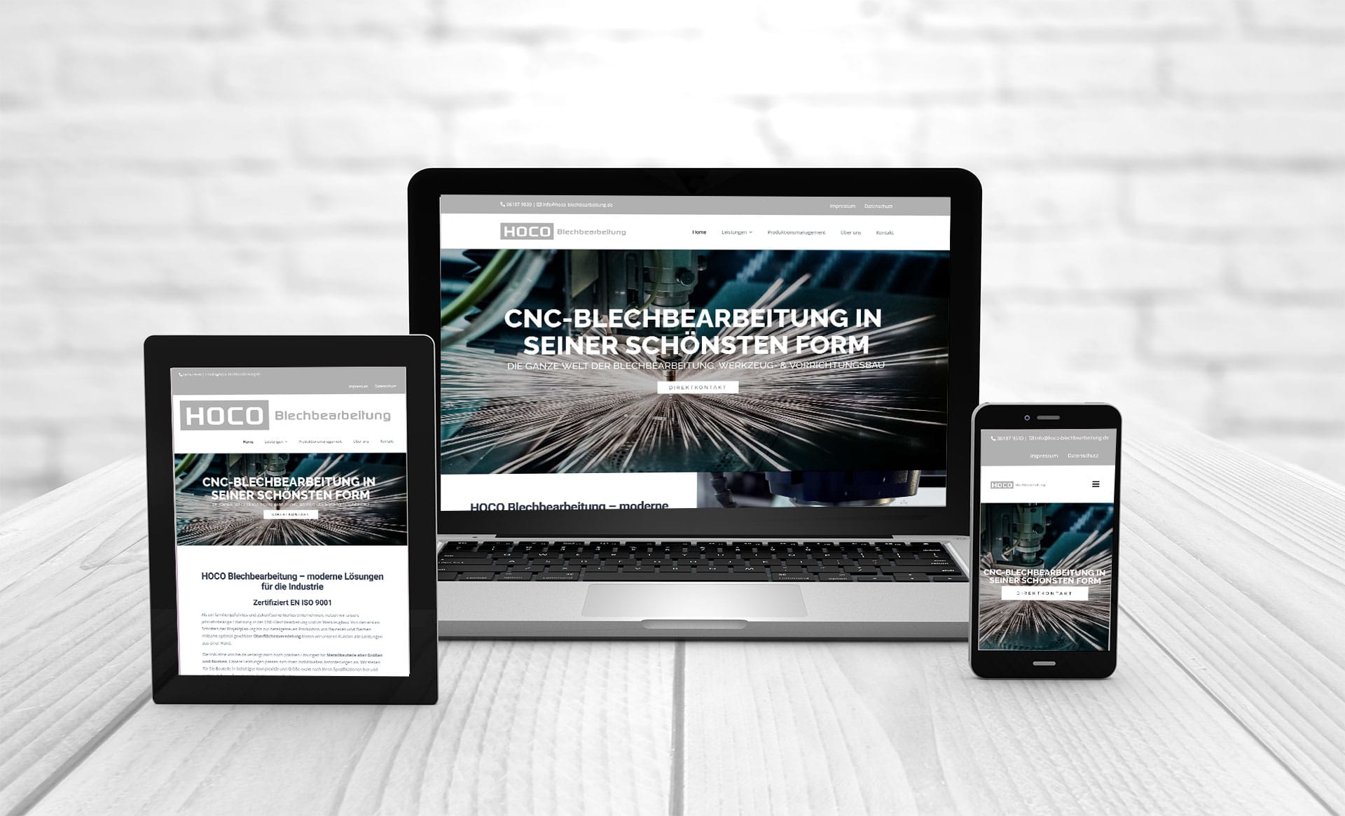 Professional web design, Hoffmann GmbH & Co. KG | HOCO sheet metal processing