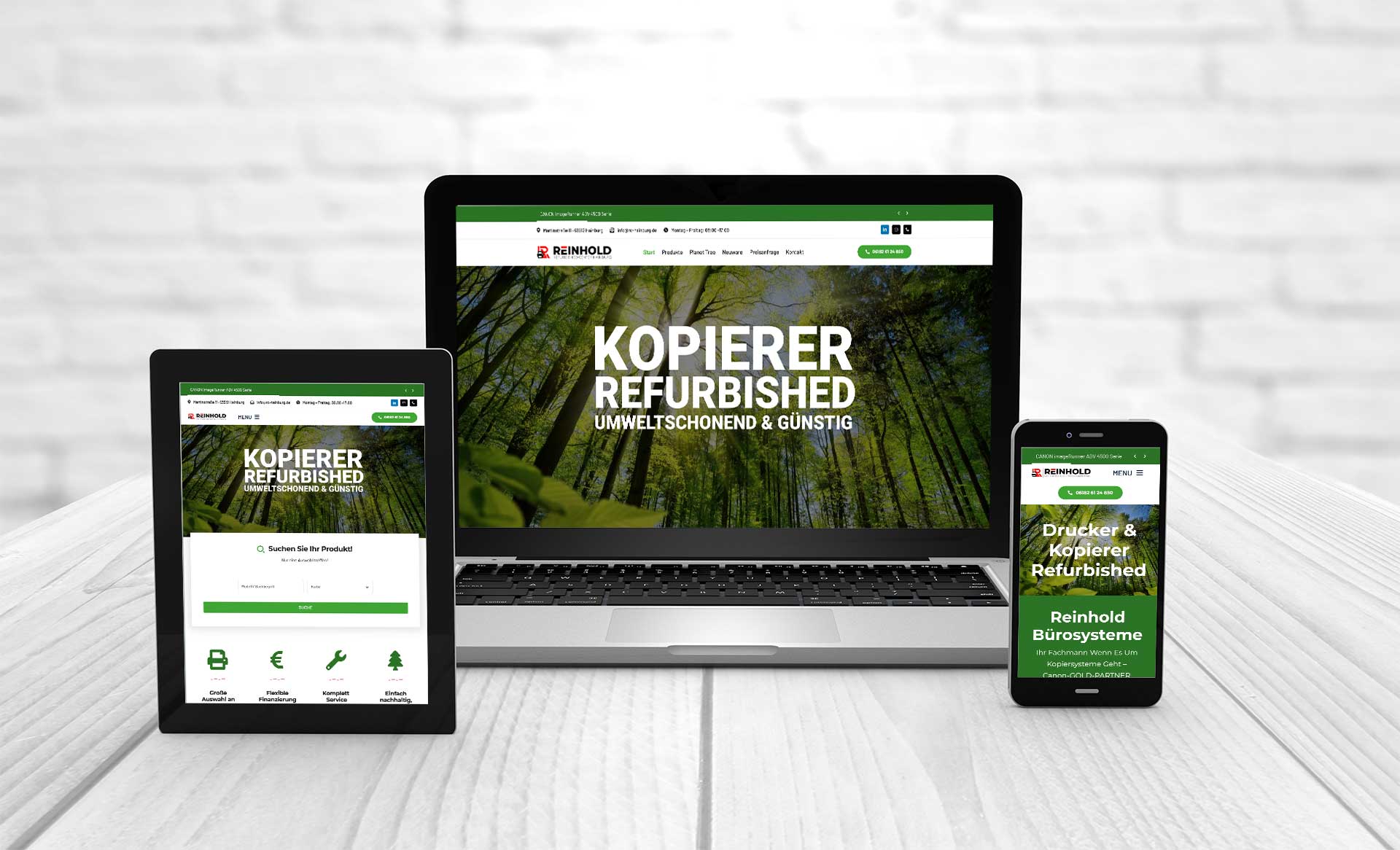 Webdesign Referenzen Refurbished Center Hainburg